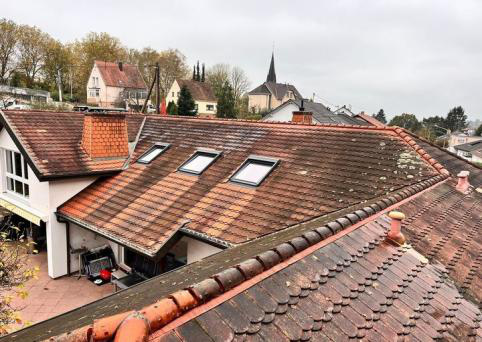 Dach vor der Reinigung